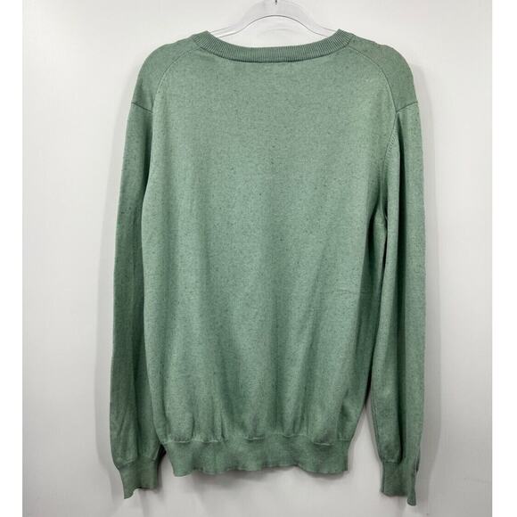 Hugo Boss V-Neck Wool Blend Long Sleeve Slim Sweater XL Green #2566 - Picture 5 of 5